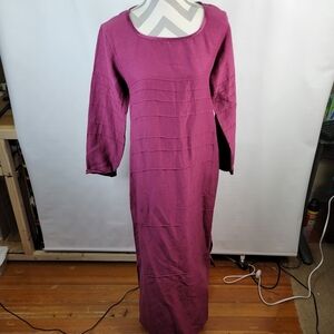 NWT Of the Earth Hemp Silk Blend Long Sleeve Maxi Dress Size Medium